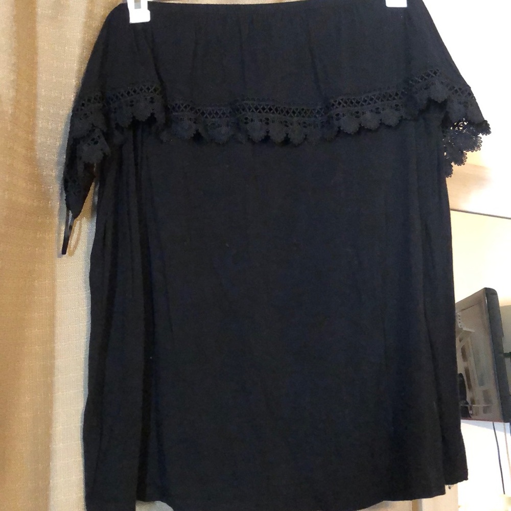 Off the shoulder black top